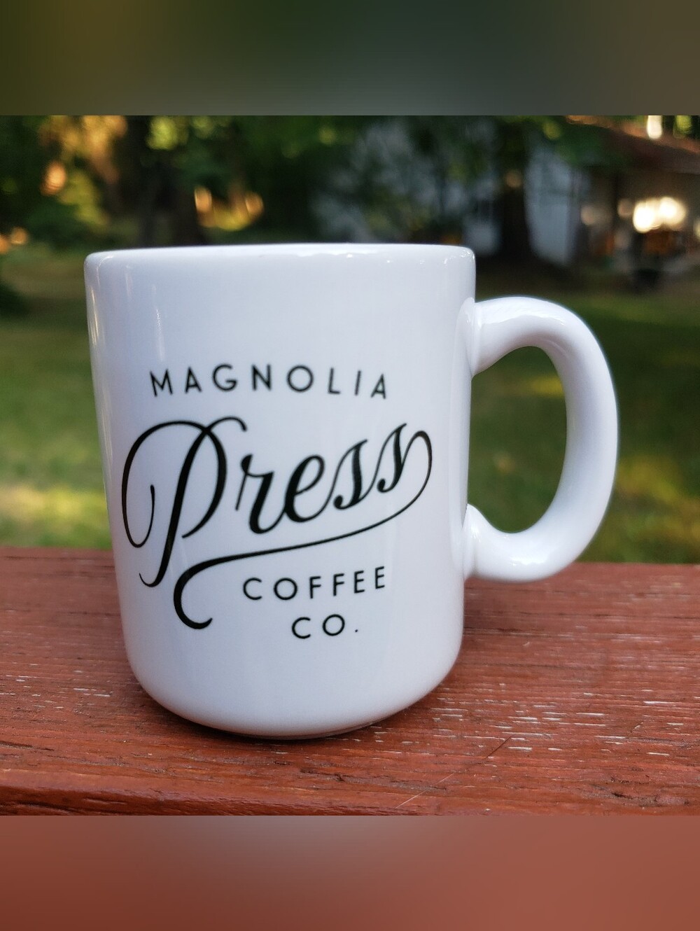 SMALL Magnolia Press Coffee CO. Espresso Cup- ABOUT 2.5" TALL